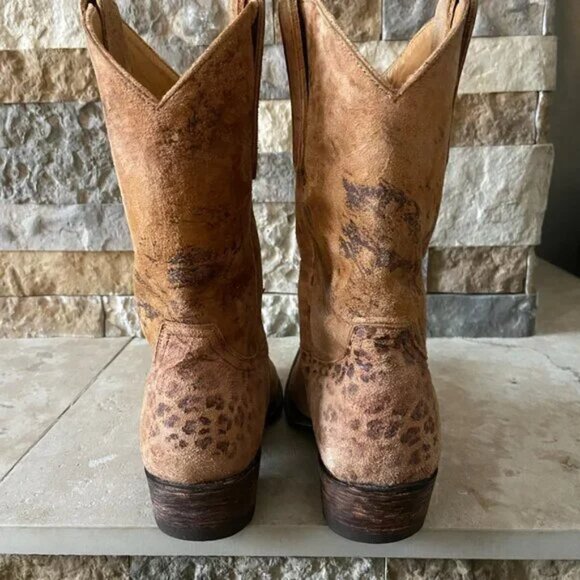 Like NEW Old Gringo Women's Leopartido 10" Cowboy Boots Sz 7.5 B - Picture 5 of 6